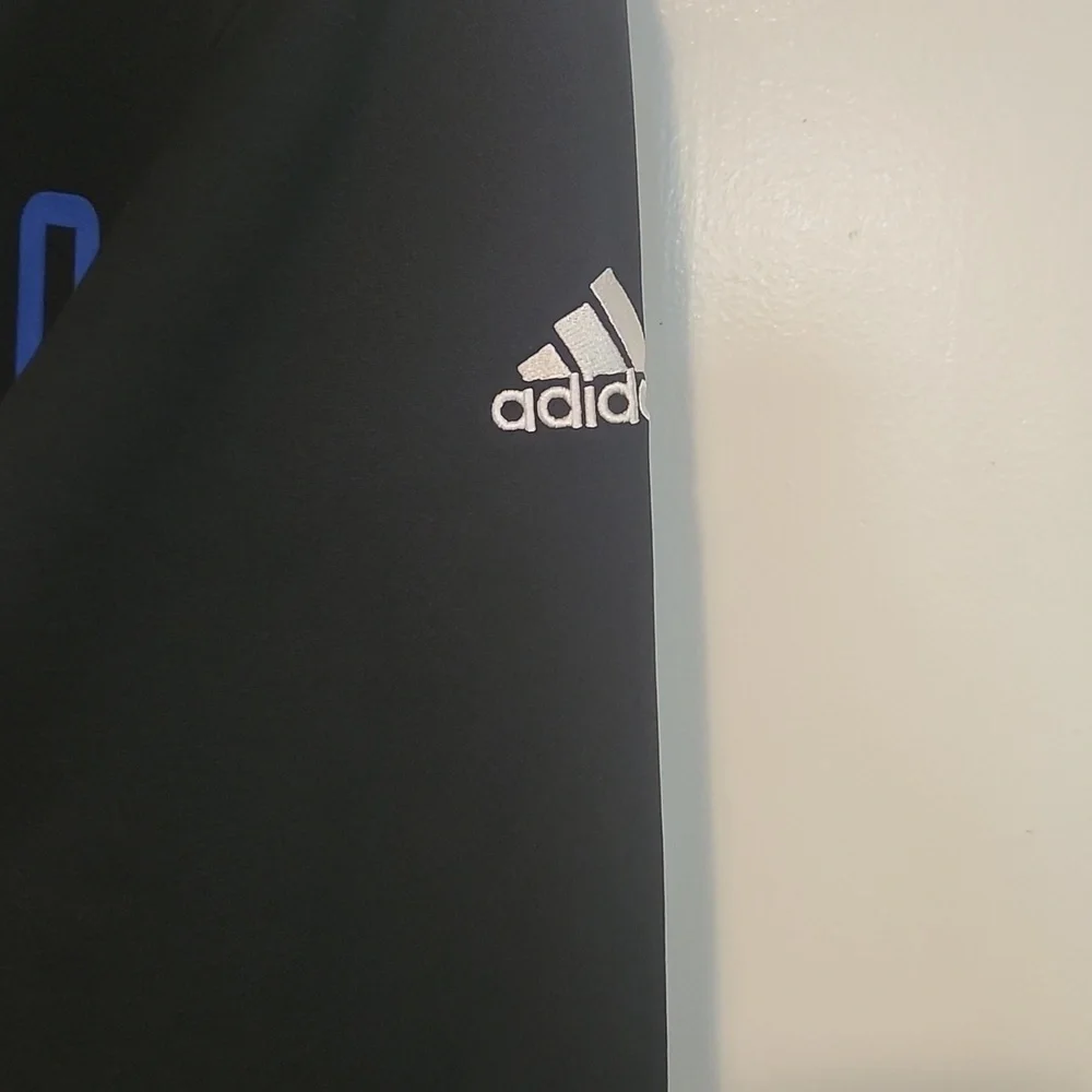 Adidas Black and Blue Basketball Hoodie